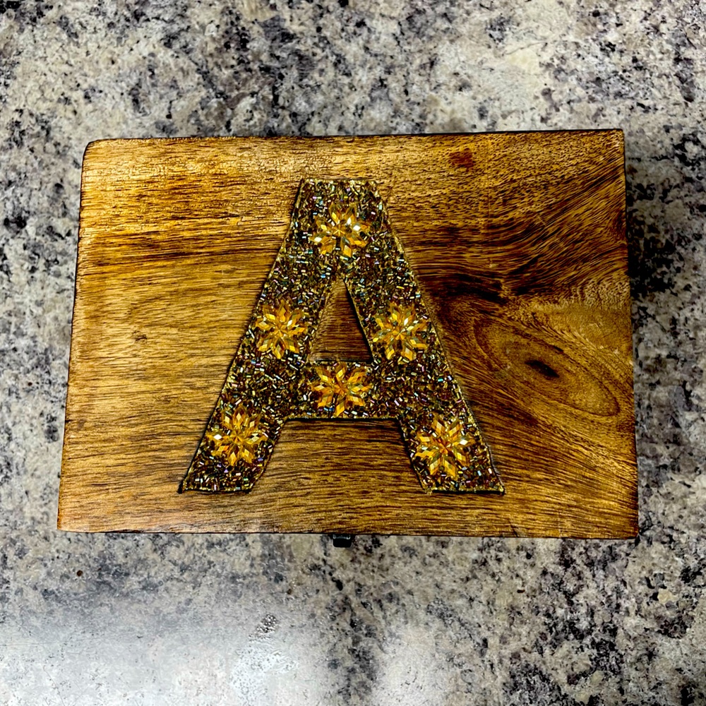 Wooden trinket box “A”